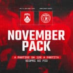 NOVEMBER PACK, IL MINIABBONAMENTO PER LE SFIDE CONTRO UDINE E VENEZIA
